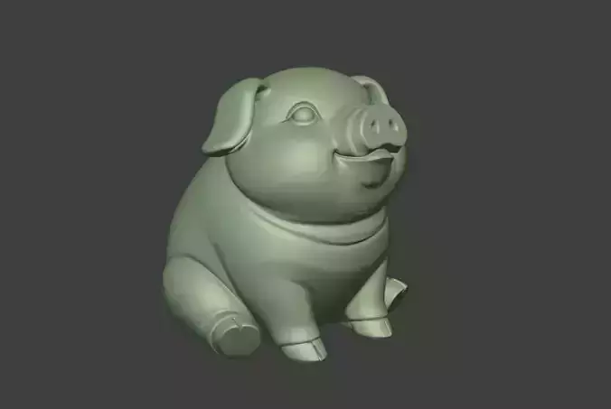 Cute cartoon little pigs  12 zodiac pig figurines