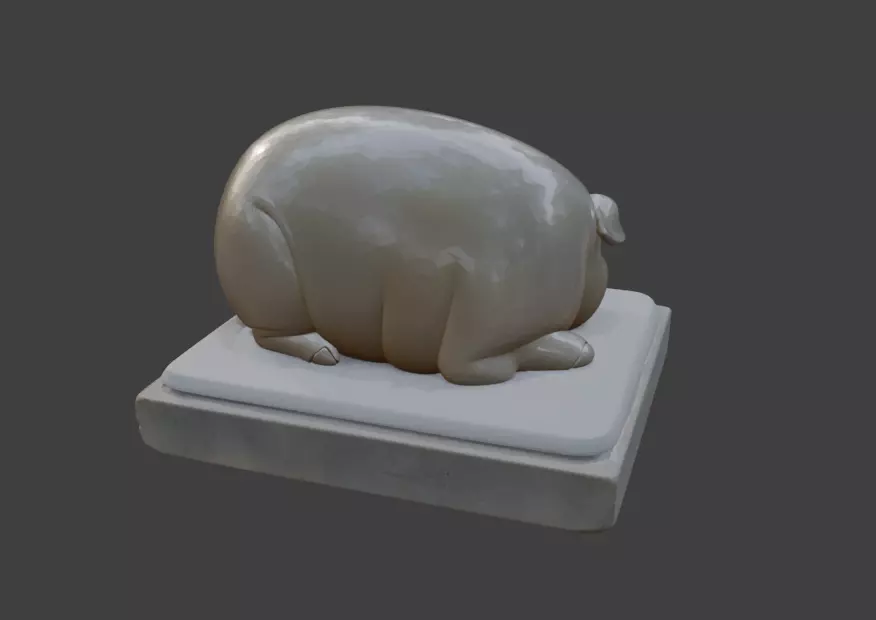 Sleeping little pig  12 Chinese zodiac pigs  3D print model_4