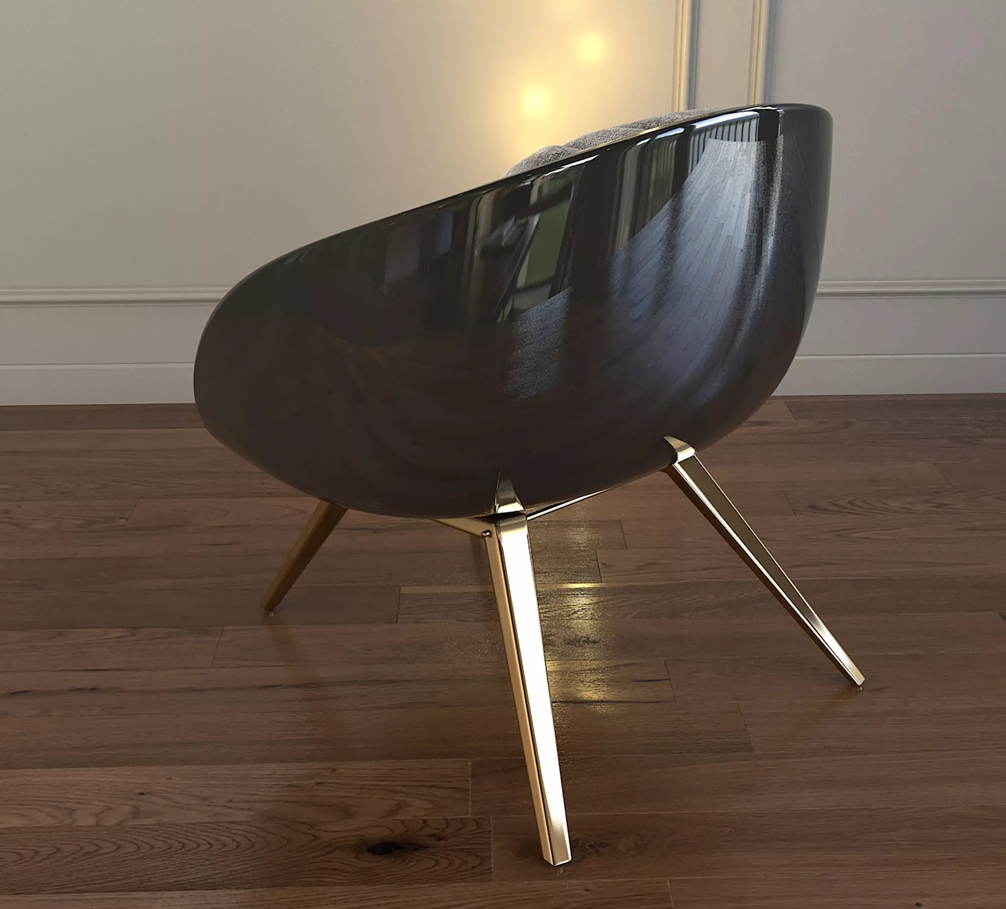 Modern Coffee Table and Armchair Set 2 3D model_7