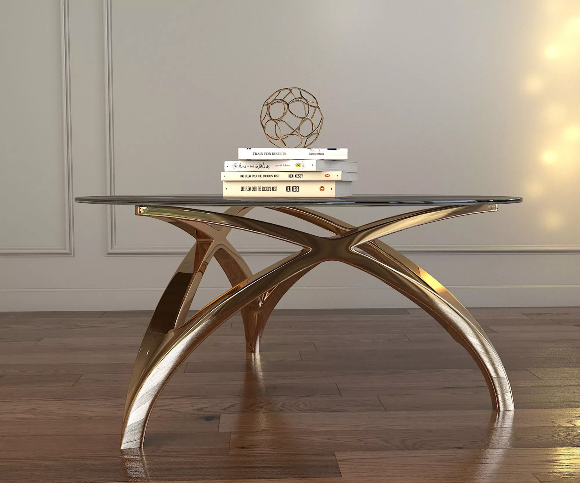 Modern Coffee Table and Armchair Set 2 3D model_6