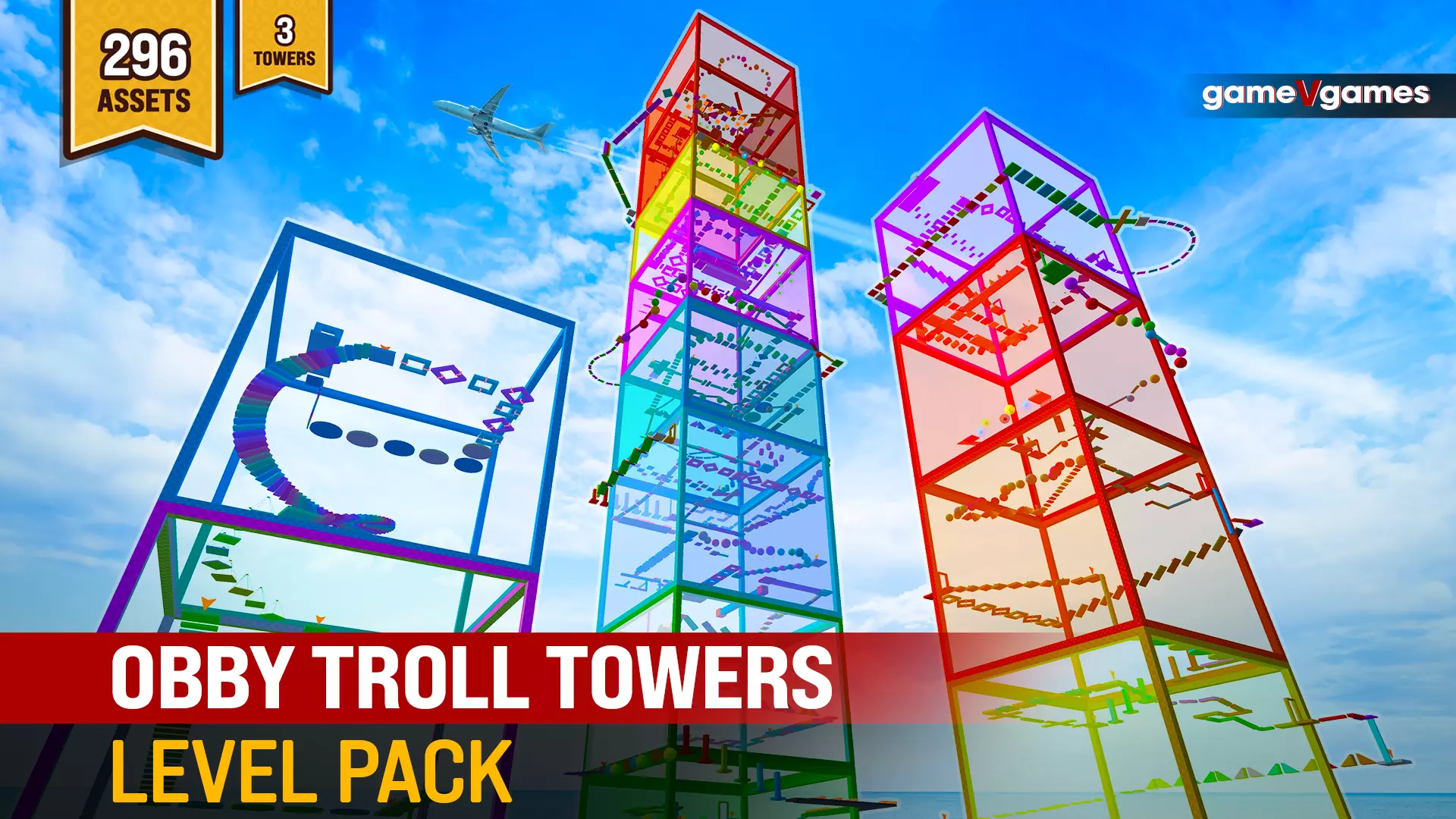 Obby Troll Towers Mega Pack Low-poly 3D model