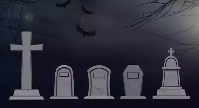 Graves and coffins for Halloween