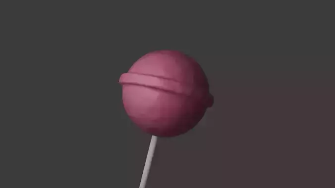 just my first lolipop Low-poly 3D model