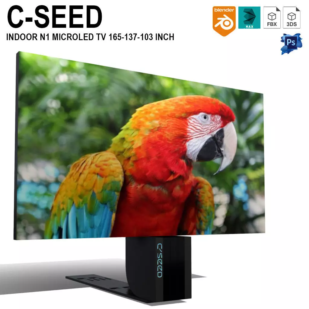 C-SEED INDOOR N1 MICROLED TV 165-137-103 INCH Low-poly 3D model_1