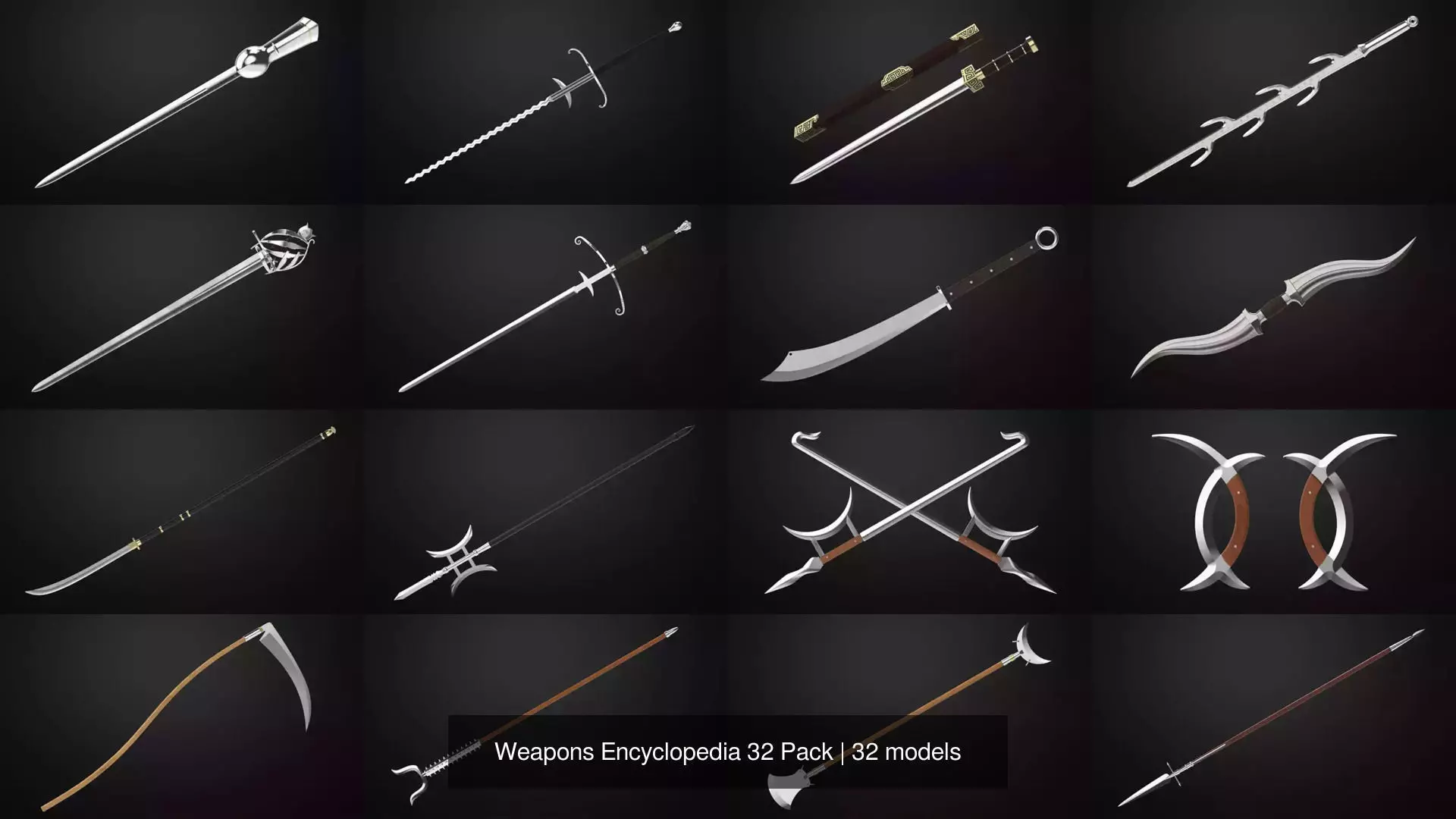 Weapons Encyclopedia 32 Pack 3D Model Collection_2
