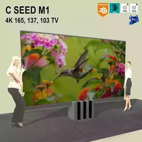C-SEED M1 4K 103 - 165 TV Low-poly 3D model