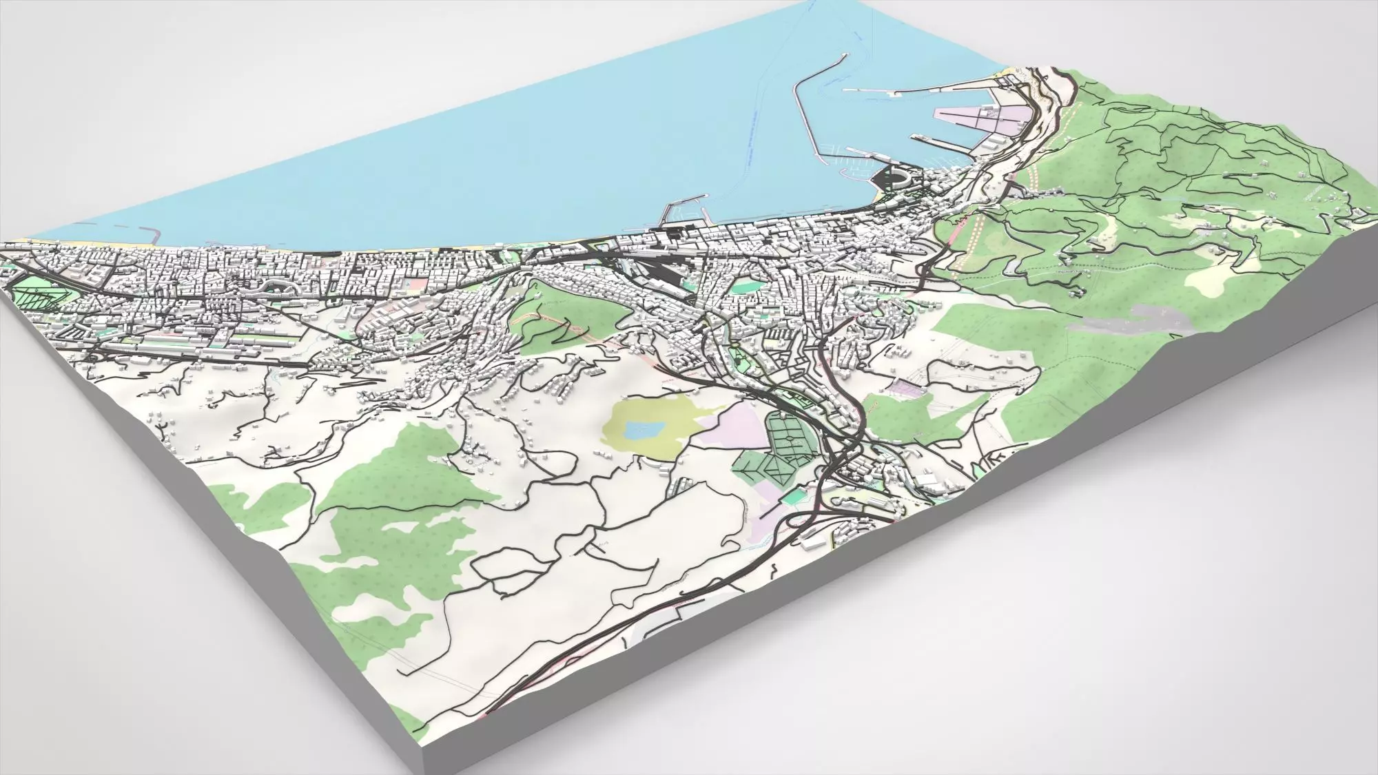 Cityscape Salerno Italy 3D model_9