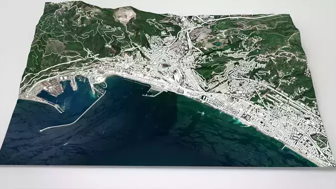 Cityscape Salerno Italy 3D model