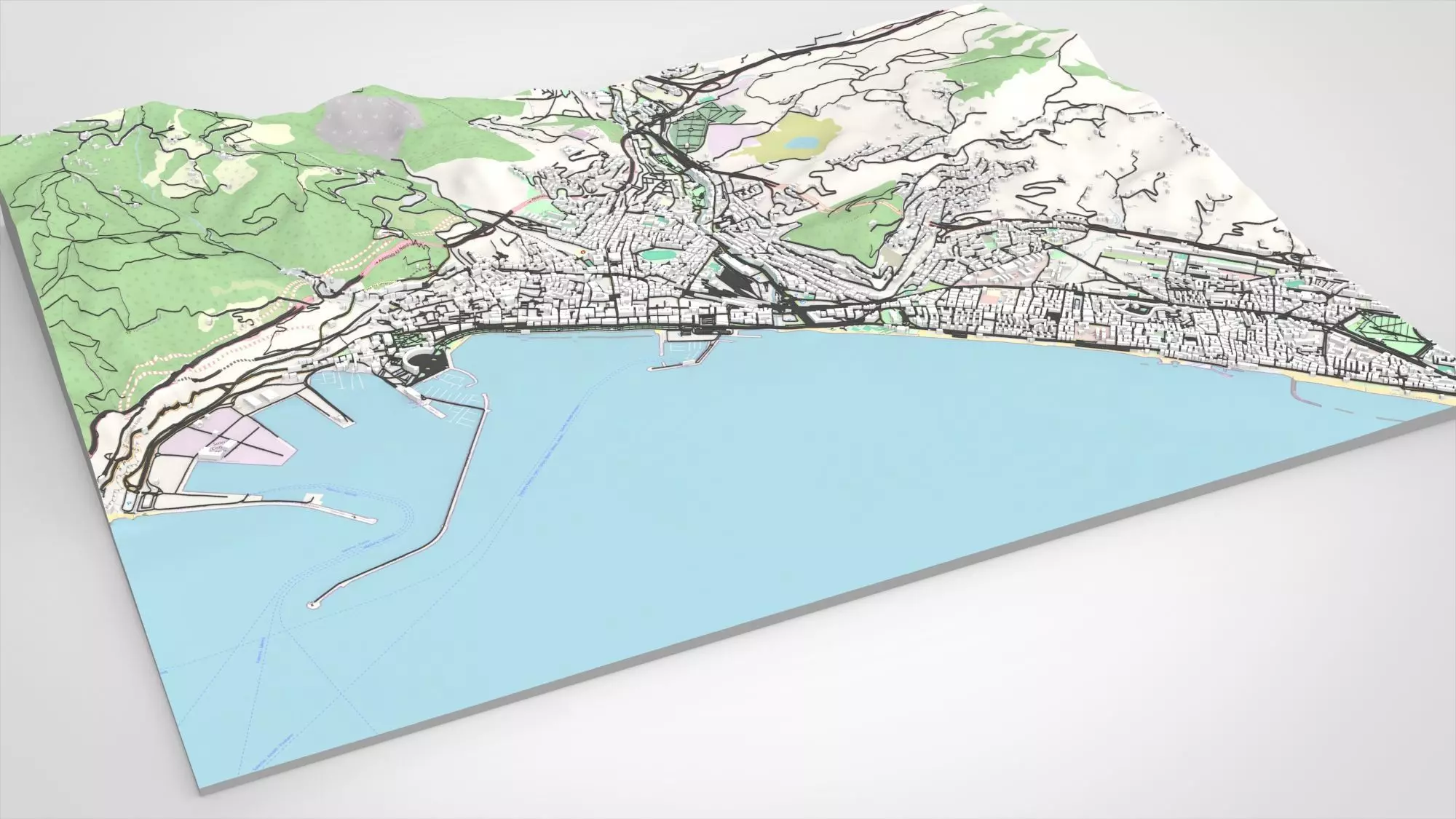 Cityscape Salerno Italy 3D model_4