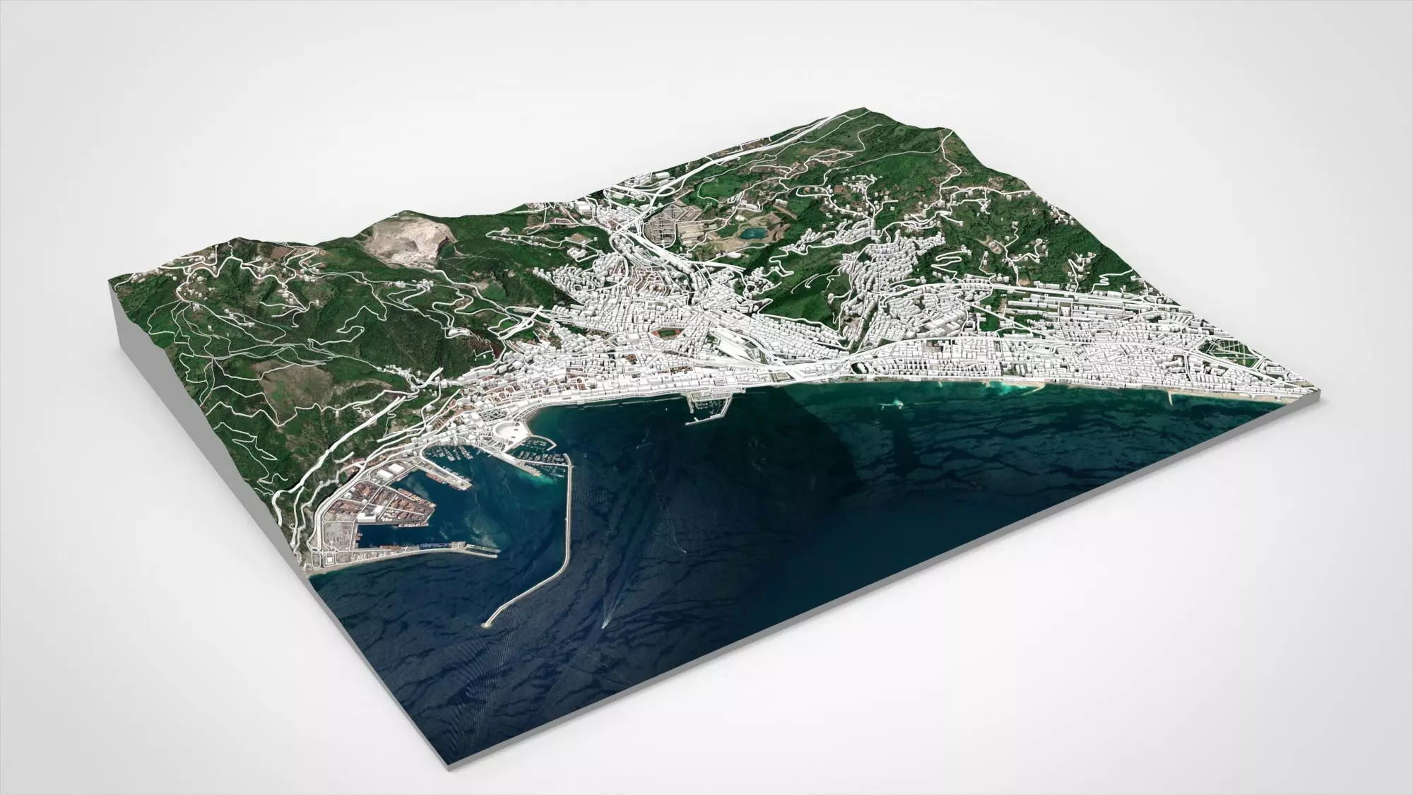 Cityscape Salerno Italy 3D model_8