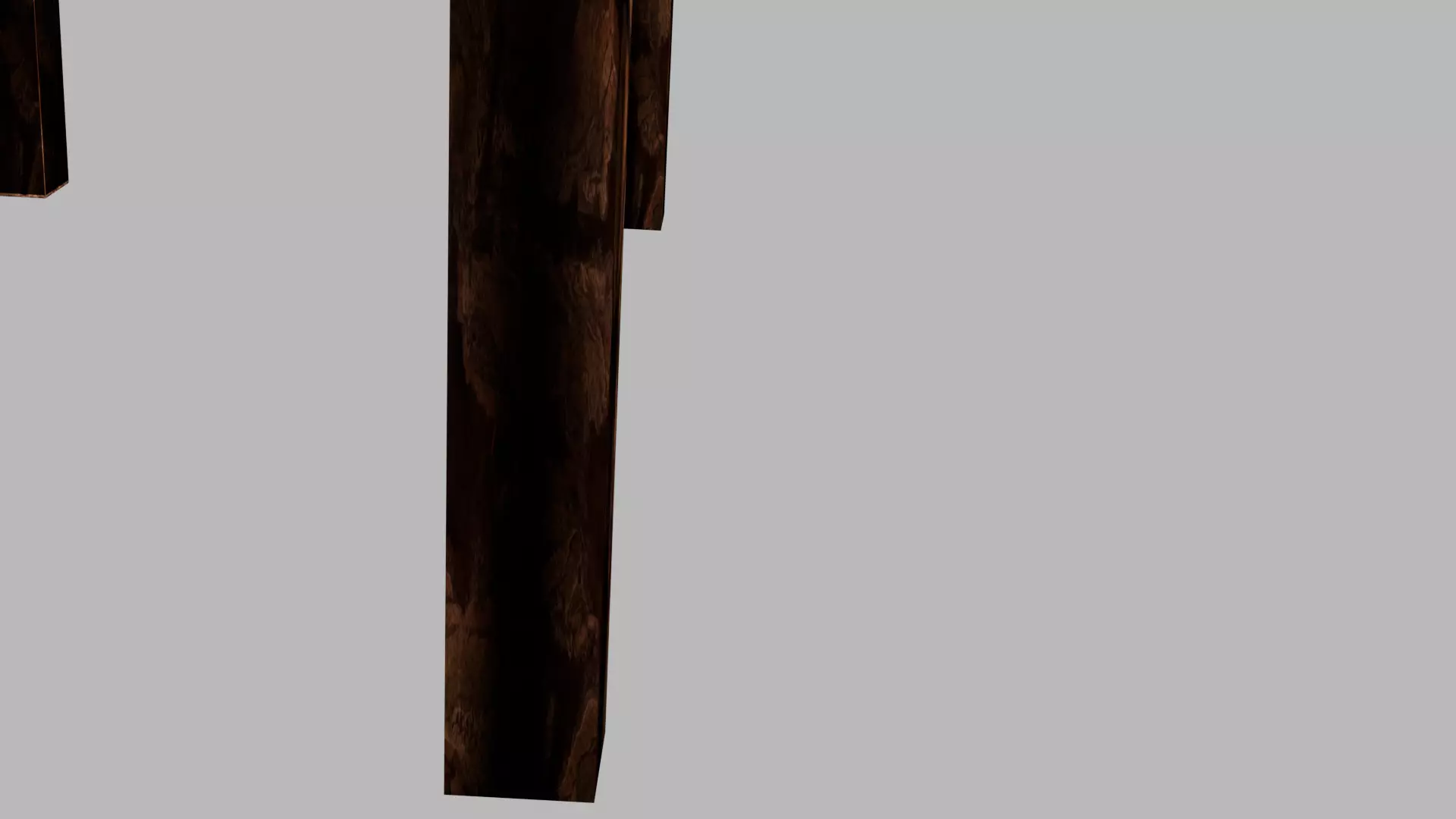 Wooden Table Low Poly 3D model_2