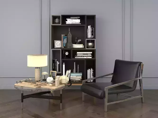 Modern Coffee Table and Armchair Set 3