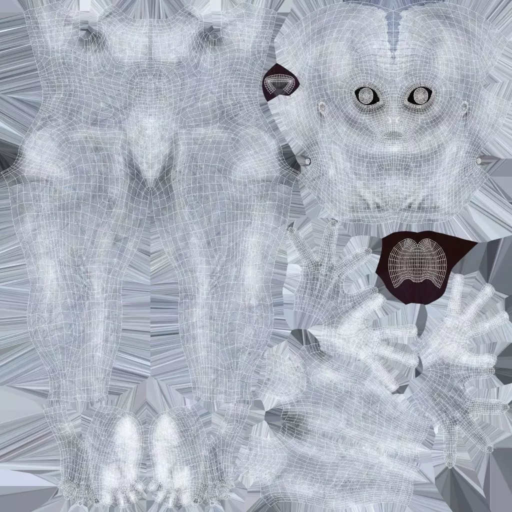 Grey Alien PBR Rigged 3D model_27