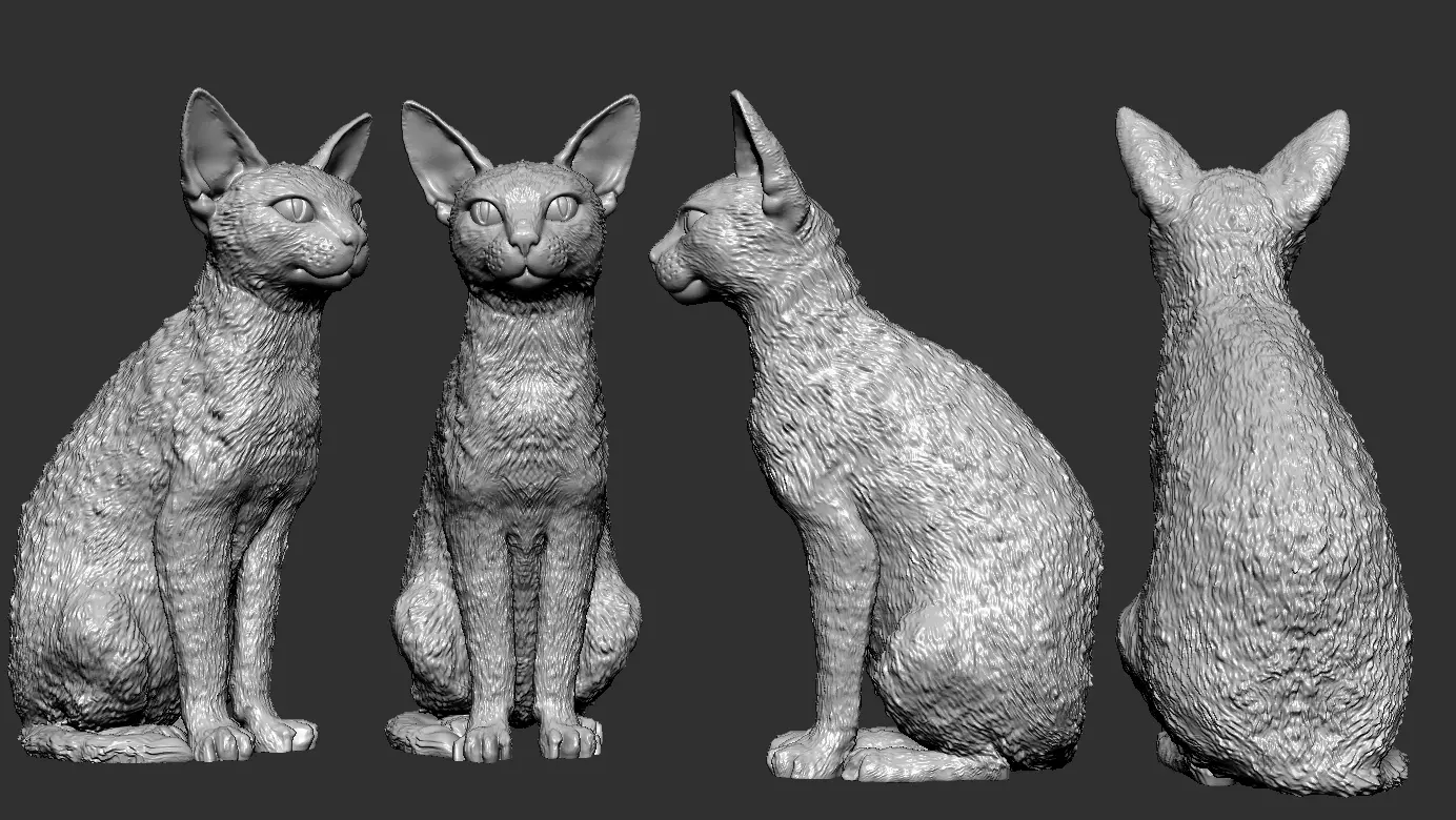 Sitting Cat 3D print model