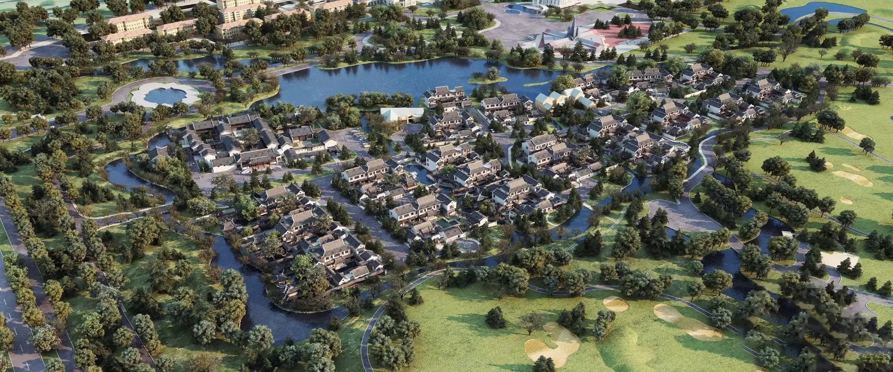 Lakeside Resort Masterplan 3D model