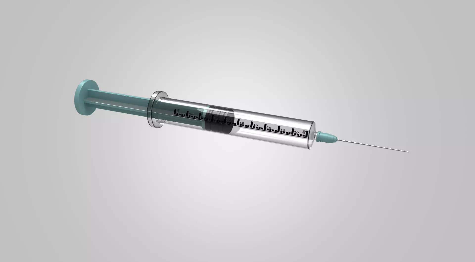 Disposable Syringe for Injections 3D Model 3D model