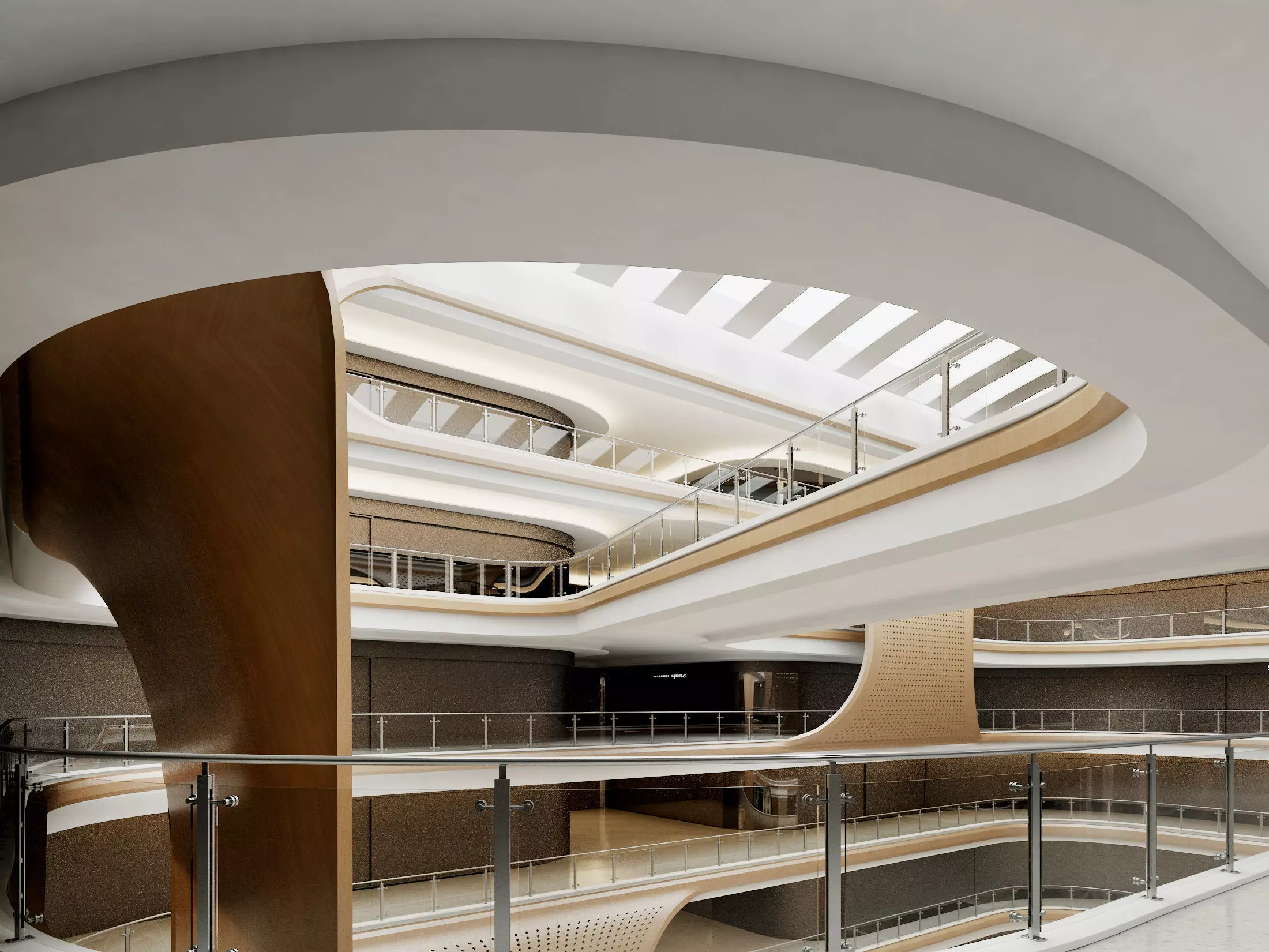 Shopping Mall interior Low-poly 3D model_2