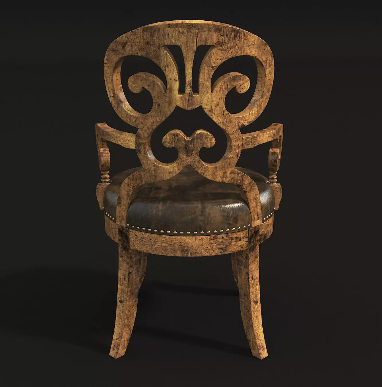 Restaurant Table and Chair Set 3D model_7