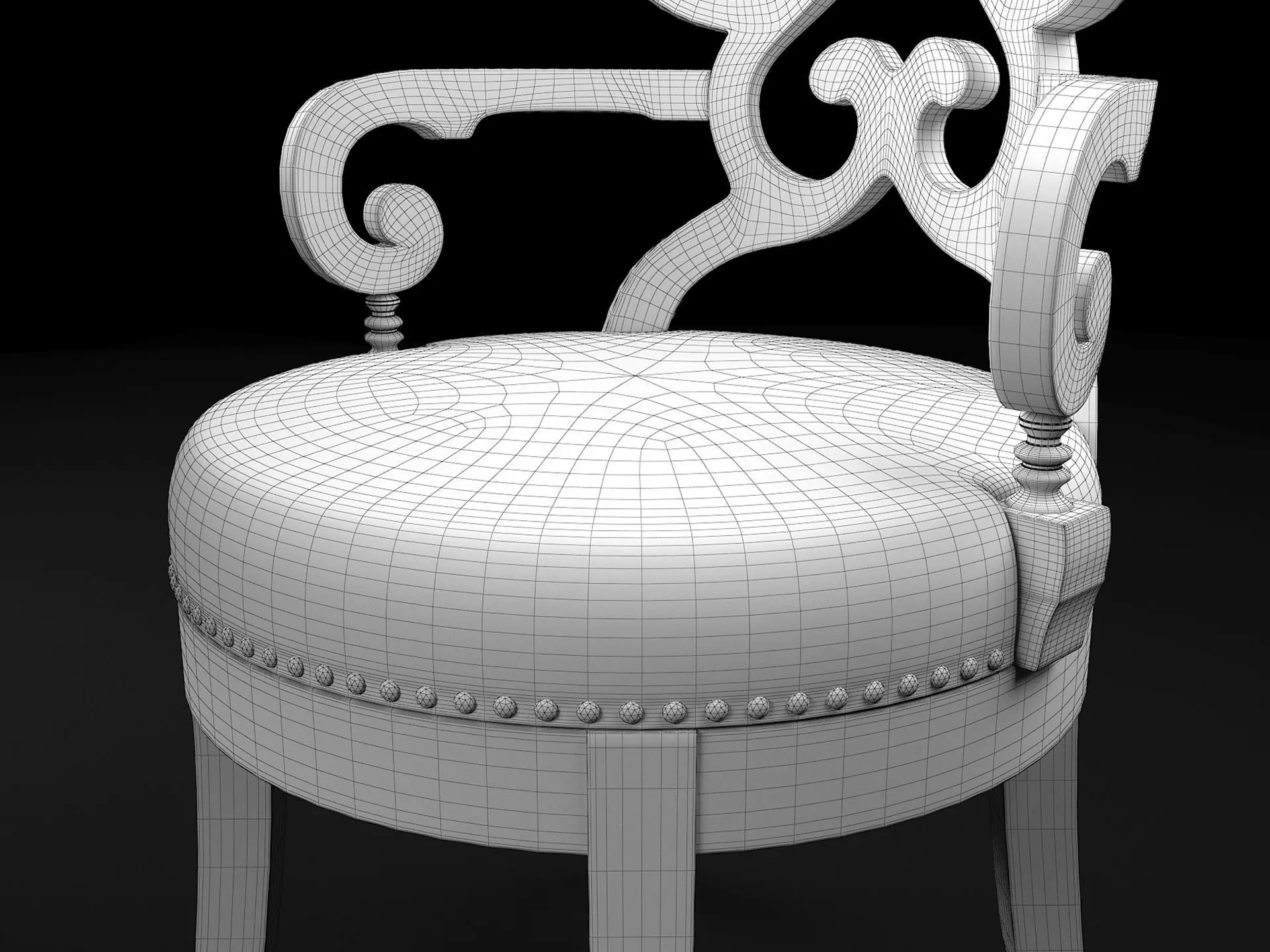 Restaurant Table and Chair Set 3D model_10