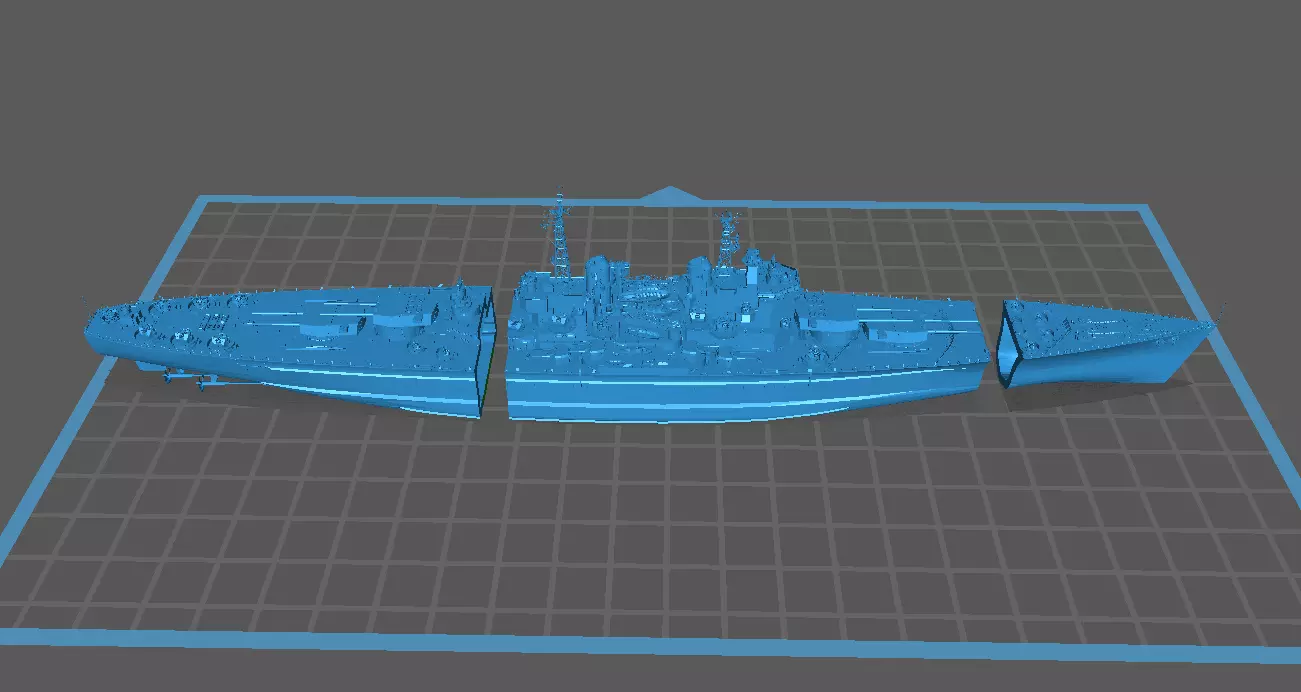 British Battleship HMS Thunderer - 3D Model 1-700 Scale 3D print model_1