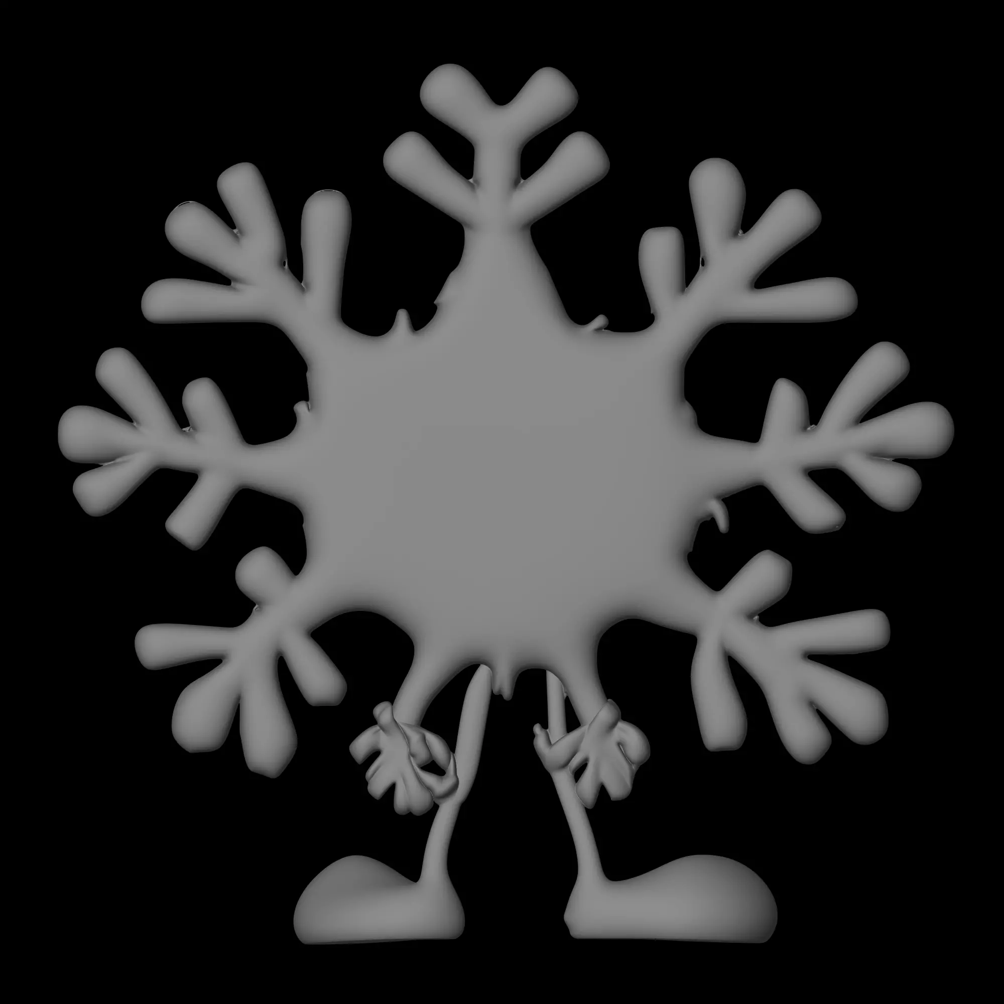 Christmas snow model 3D print model_3