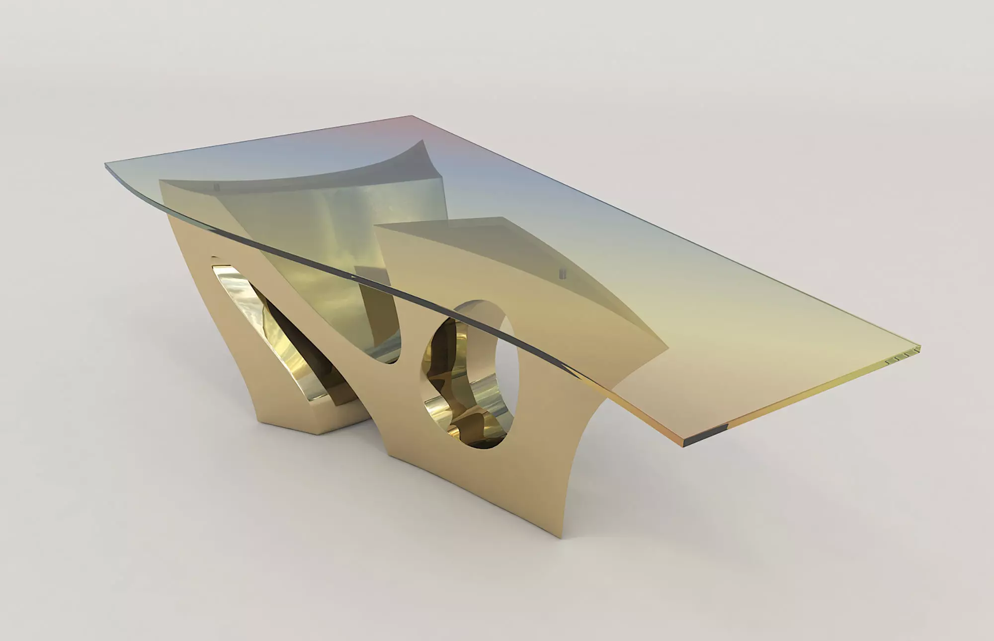 Modern Coffee Table and Armchair Set 4 3D model_6