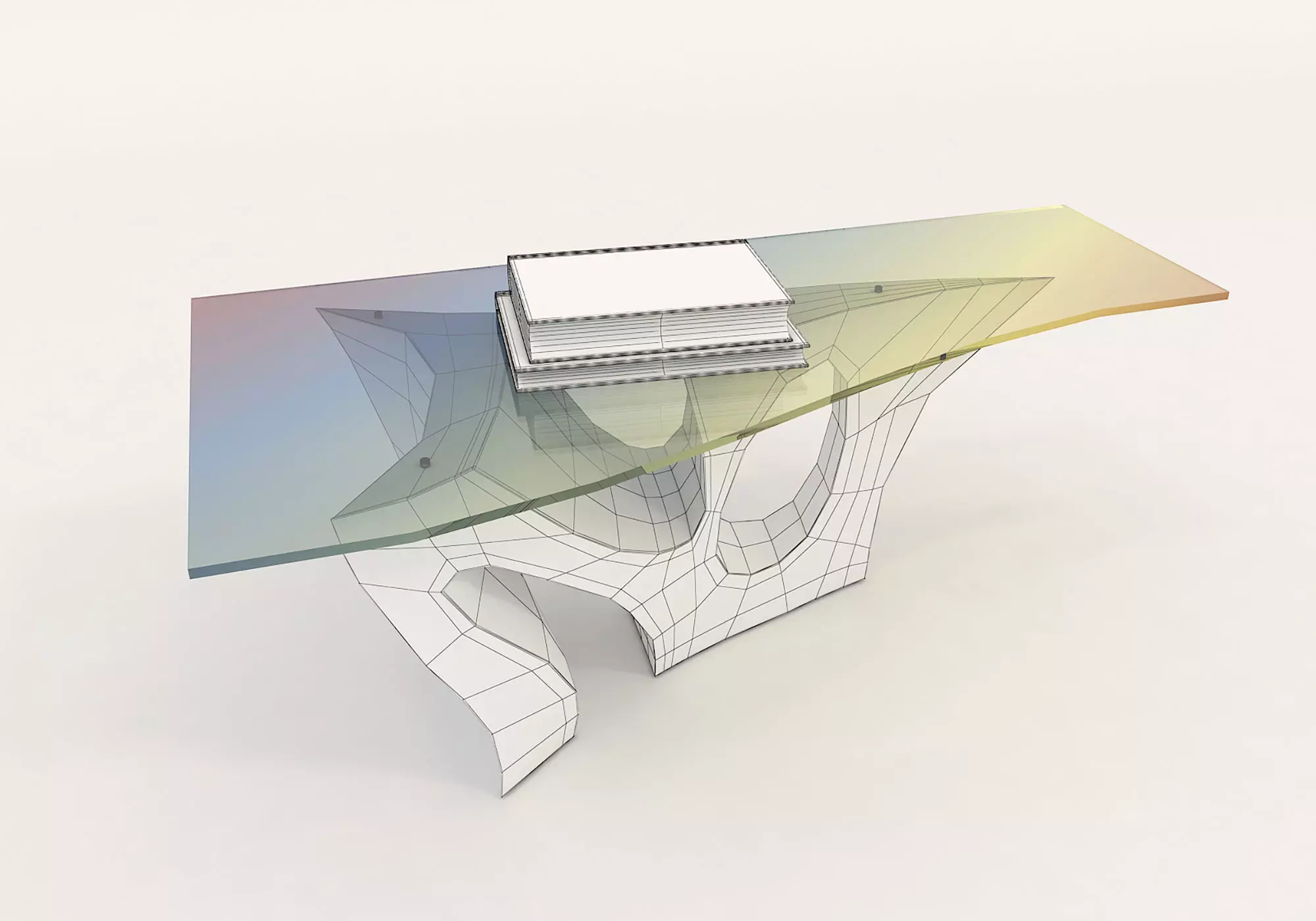 Modern Coffee Table and Armchair Set 4 3D model_10