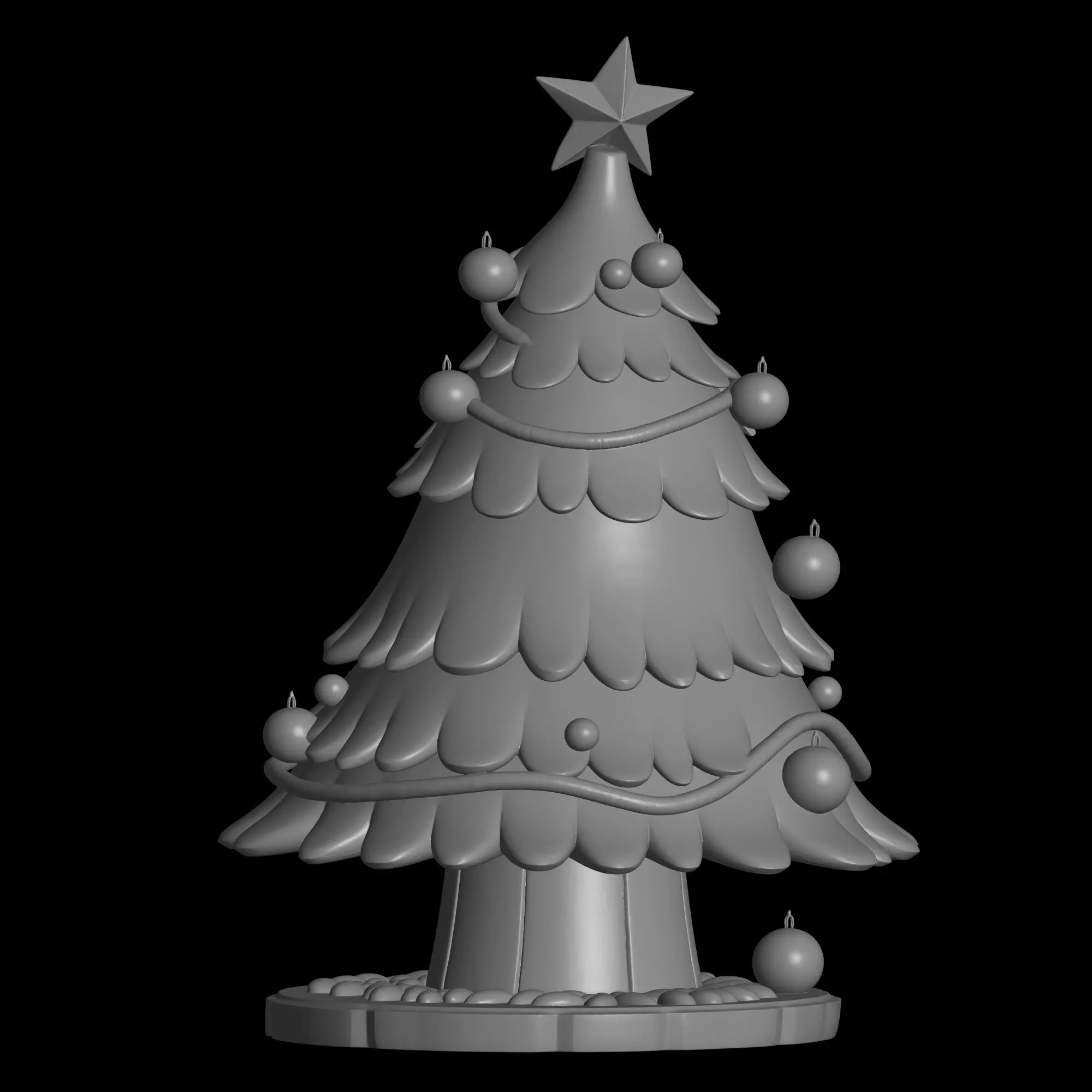 Christmas tree model 3D print model_2