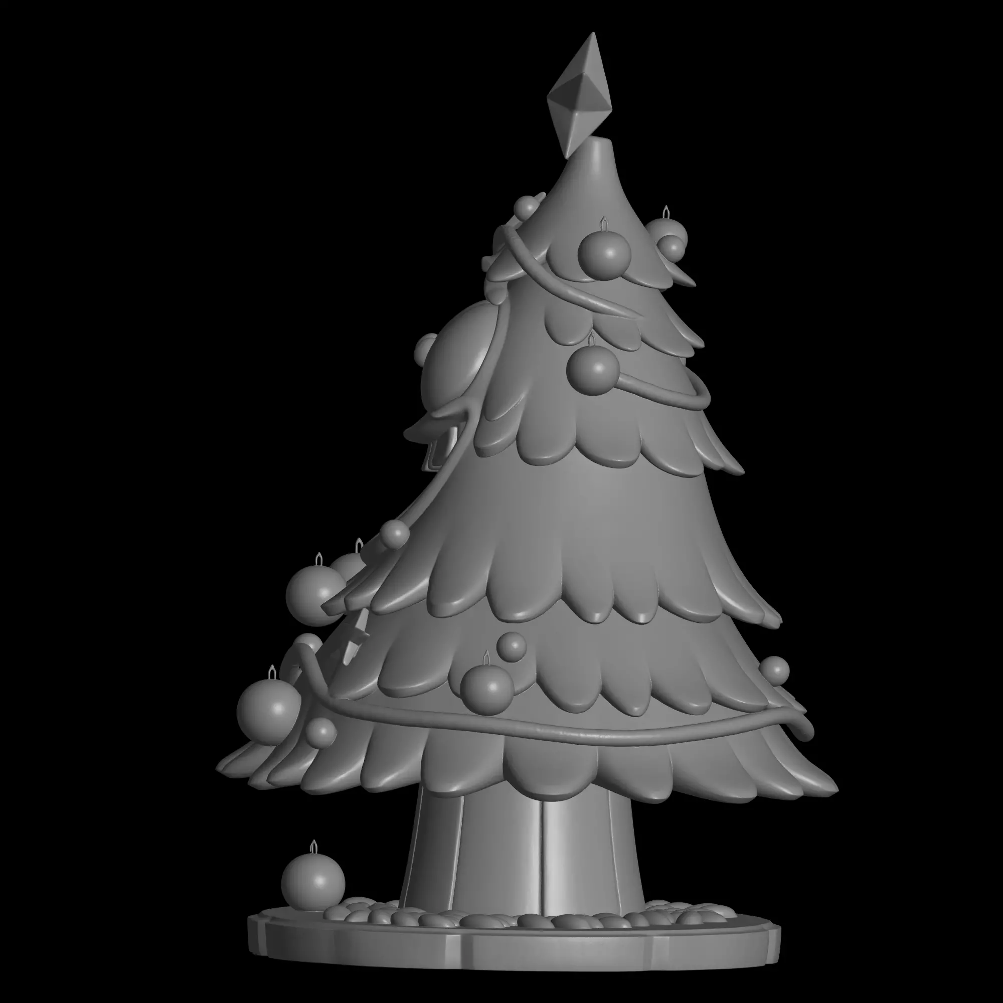 Christmas tree model 3D print model_1
