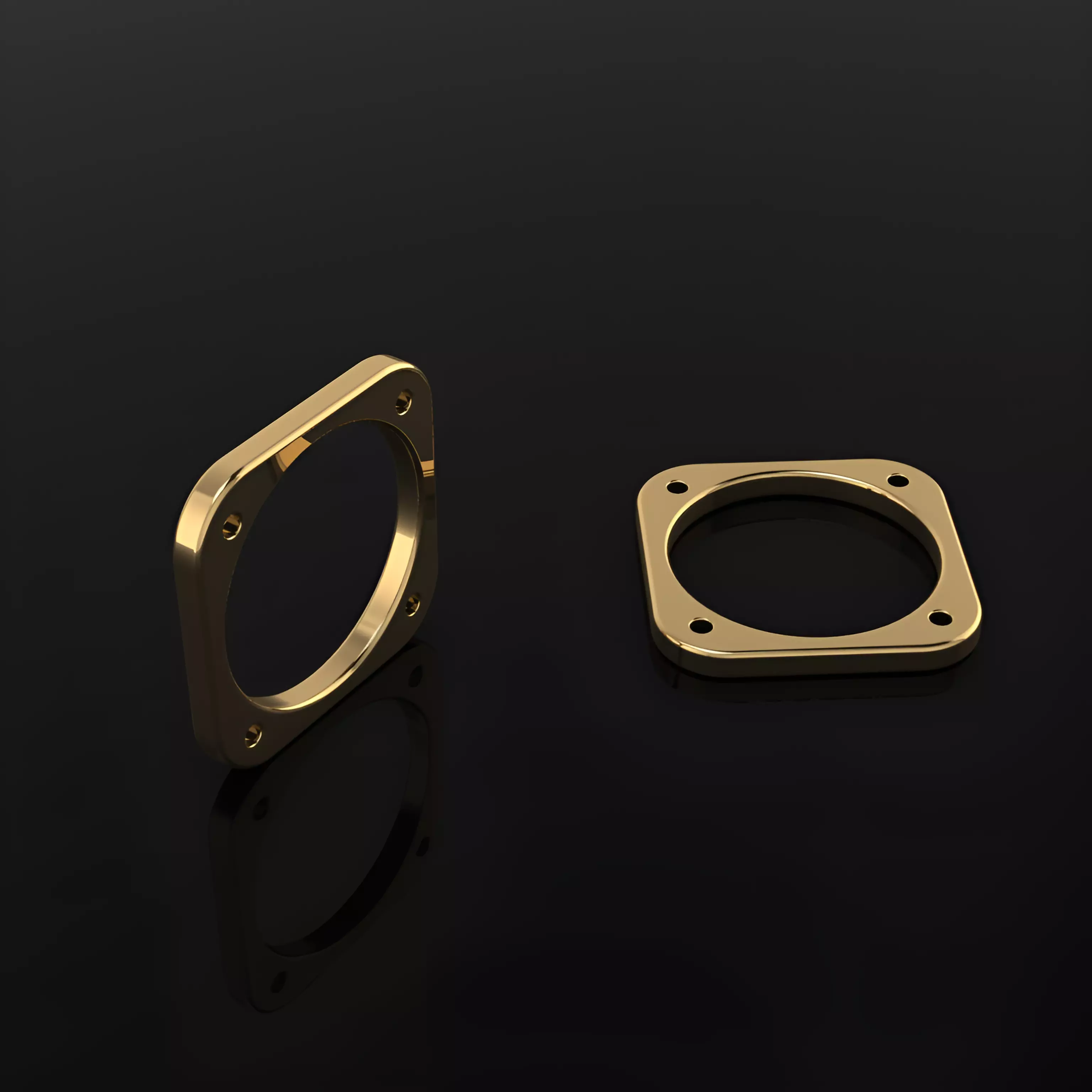 Square Ring Collection 48-60 size 3D print model_0