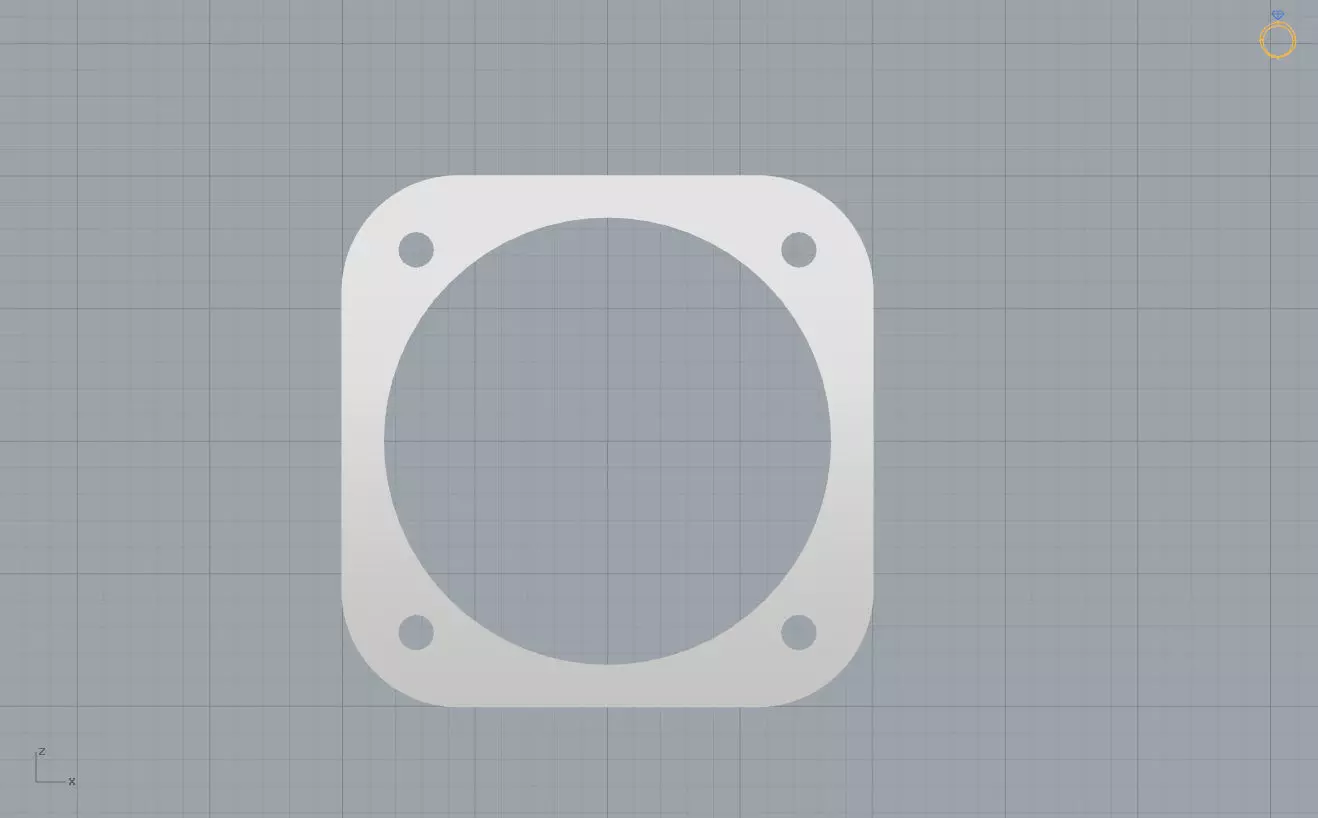 Square Ring Collection 48-60 size 3D print model_7