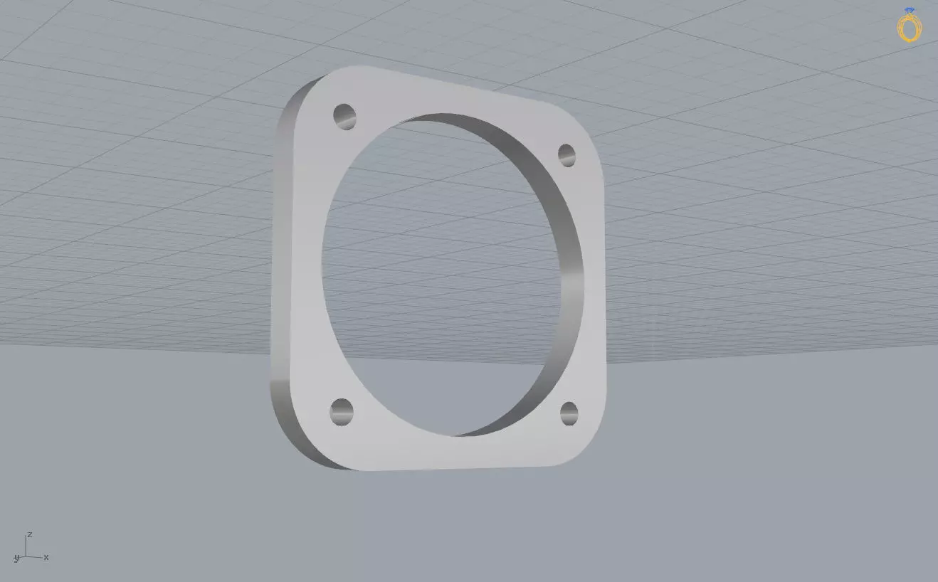 Square Ring Collection 48-60 size 3D print model_9