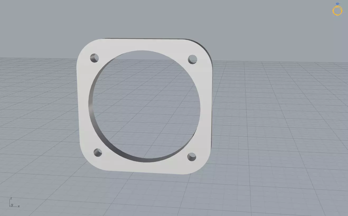 Square Ring Collection 48-60 size 3D print model_8