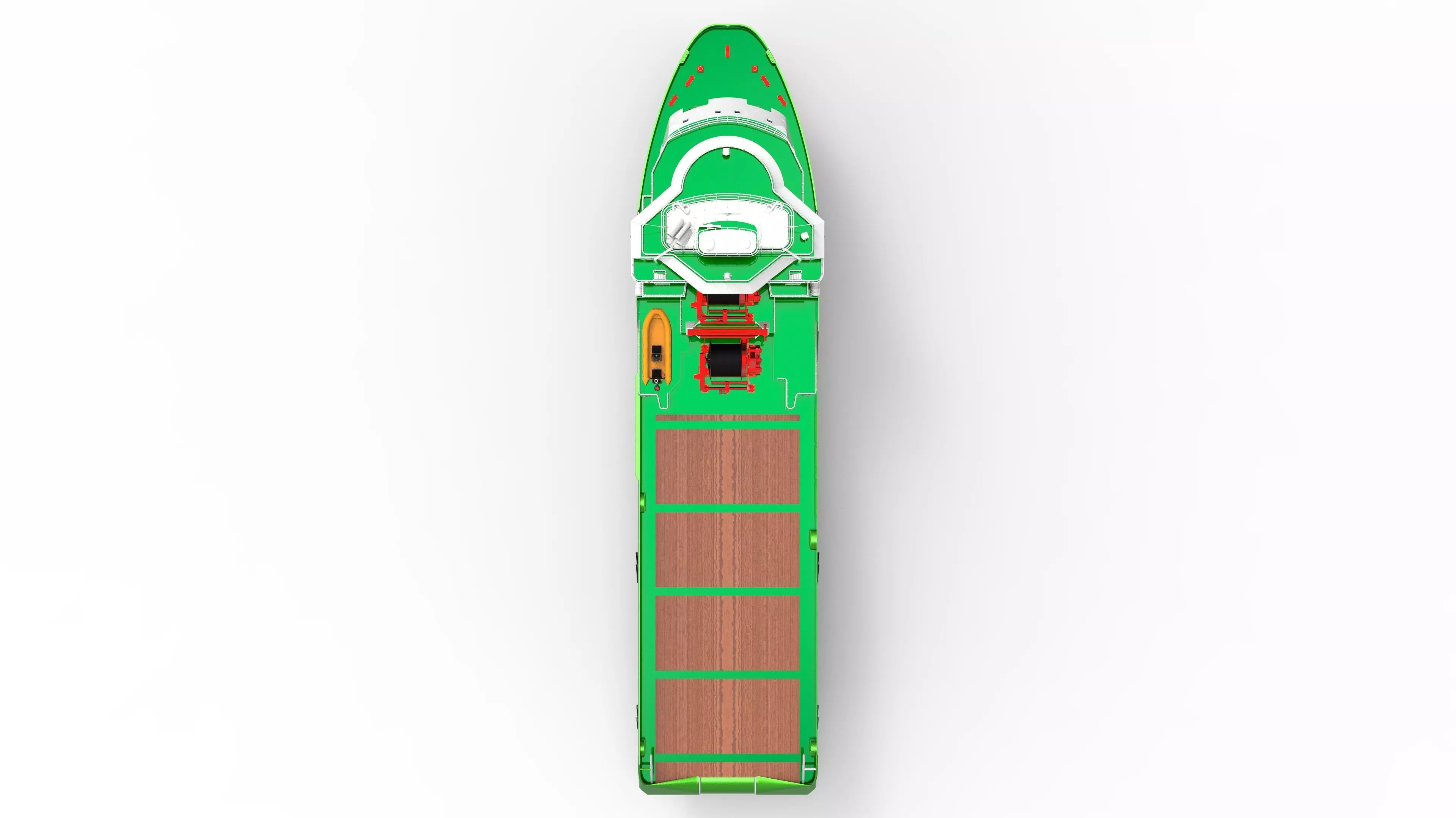 The Green Anchor Handling Tug Supply Low-poly 3D model_5