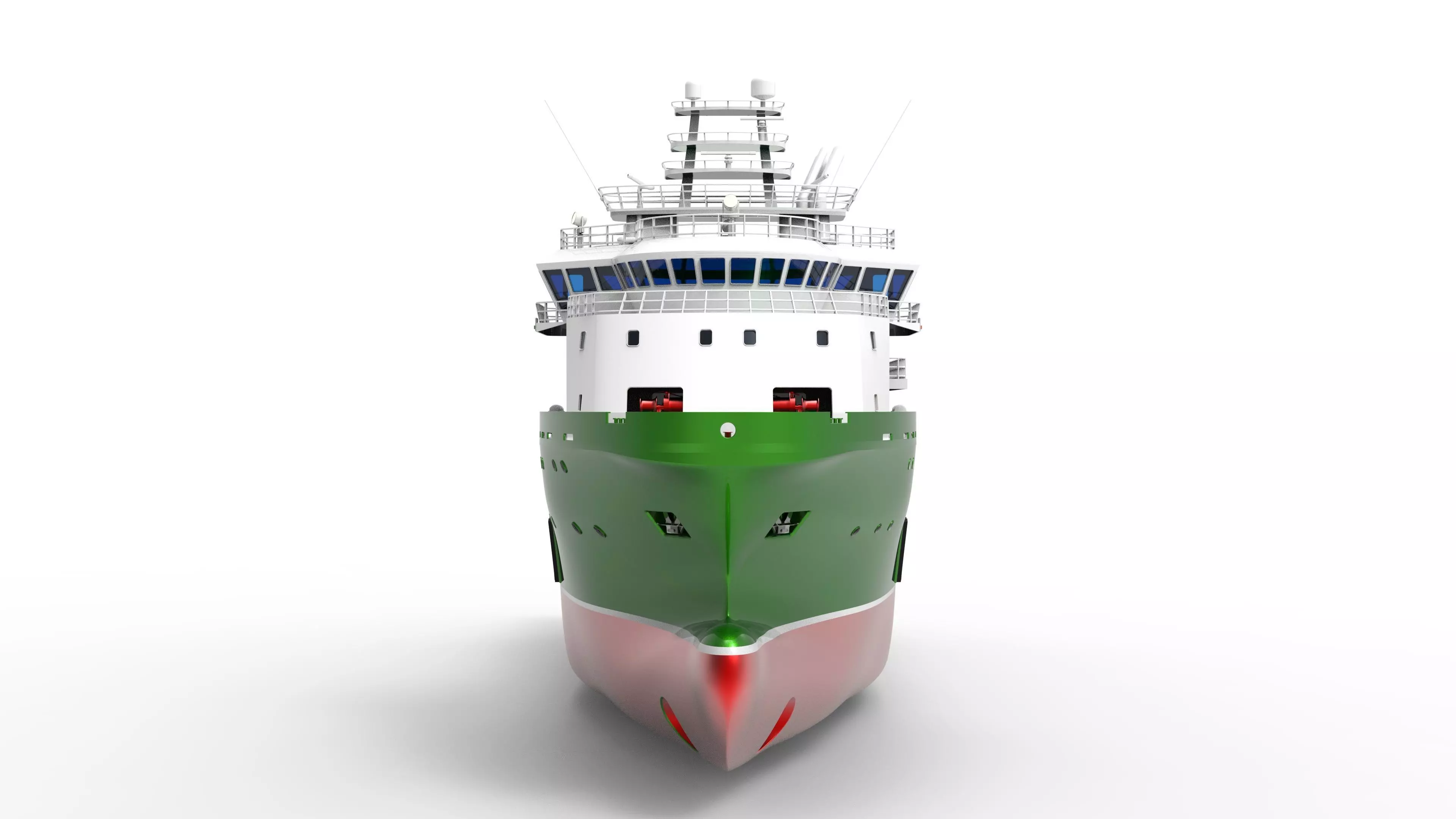 The Green Anchor Handling Tug Supply Low-poly 3D model_3