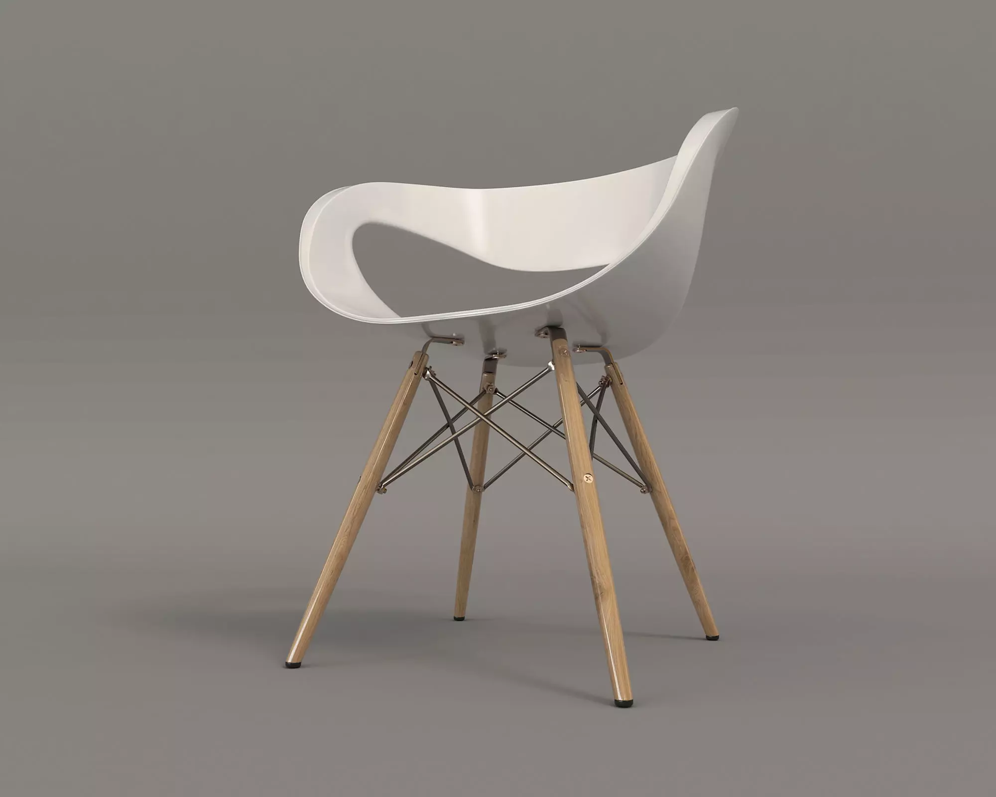 Modern Table and Chair Set 3 3D model_7