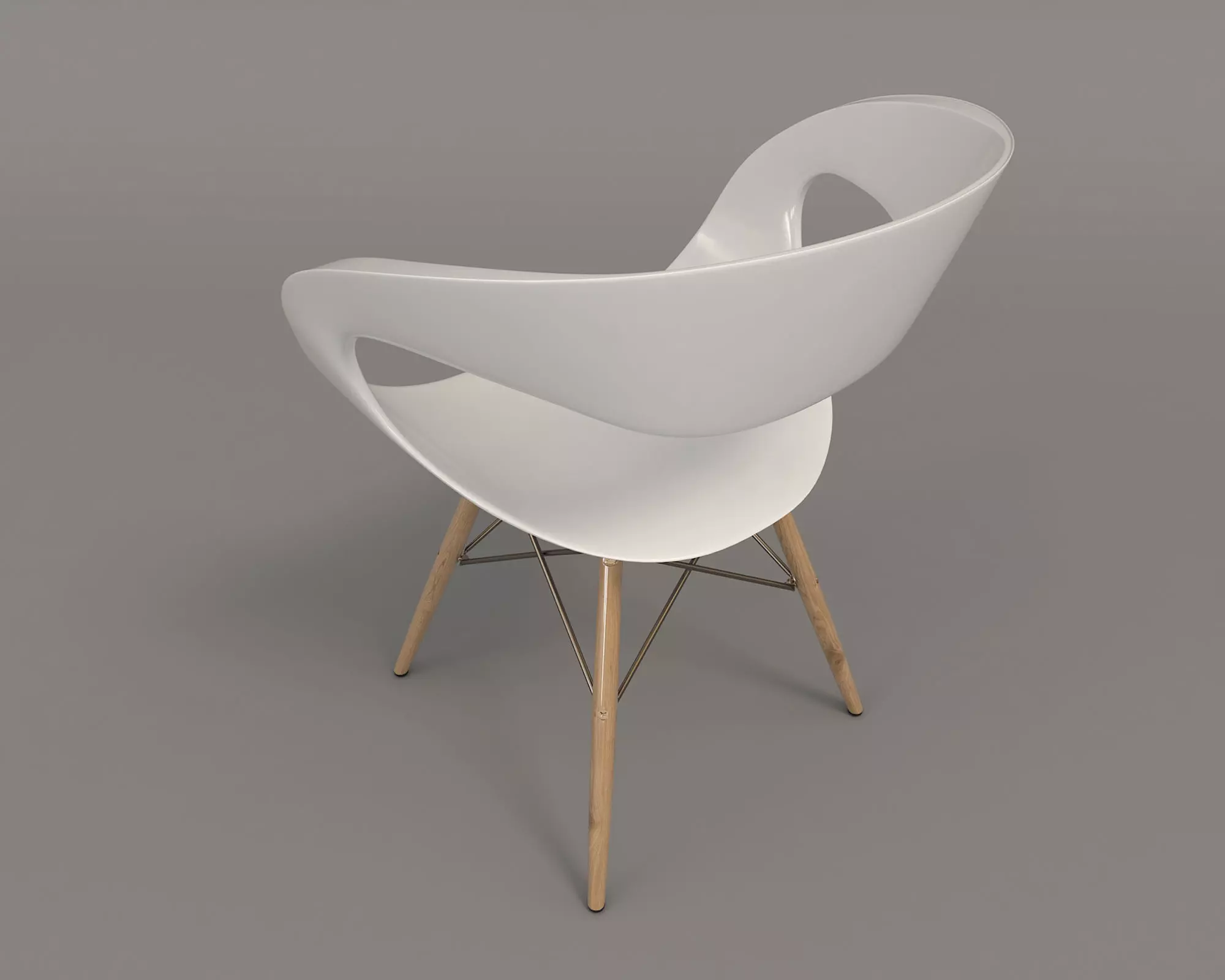 Modern Table and Chair Set 3 3D model_8
