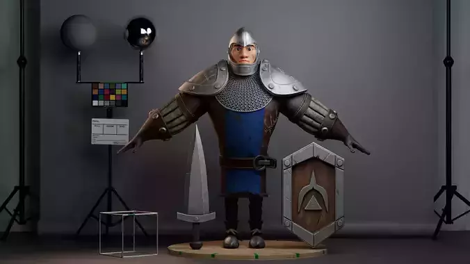 Stylized Knight-Game Ready