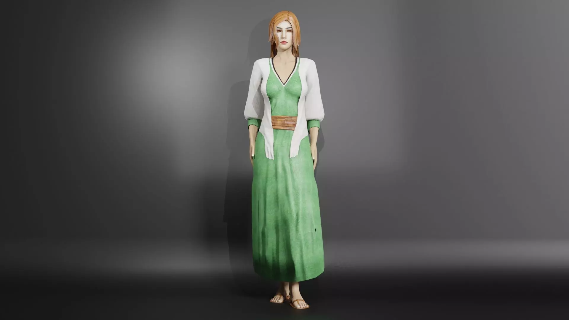  Village Healer - Stylized Low Poly Game Ready NPC  Low-poly 3D model_6