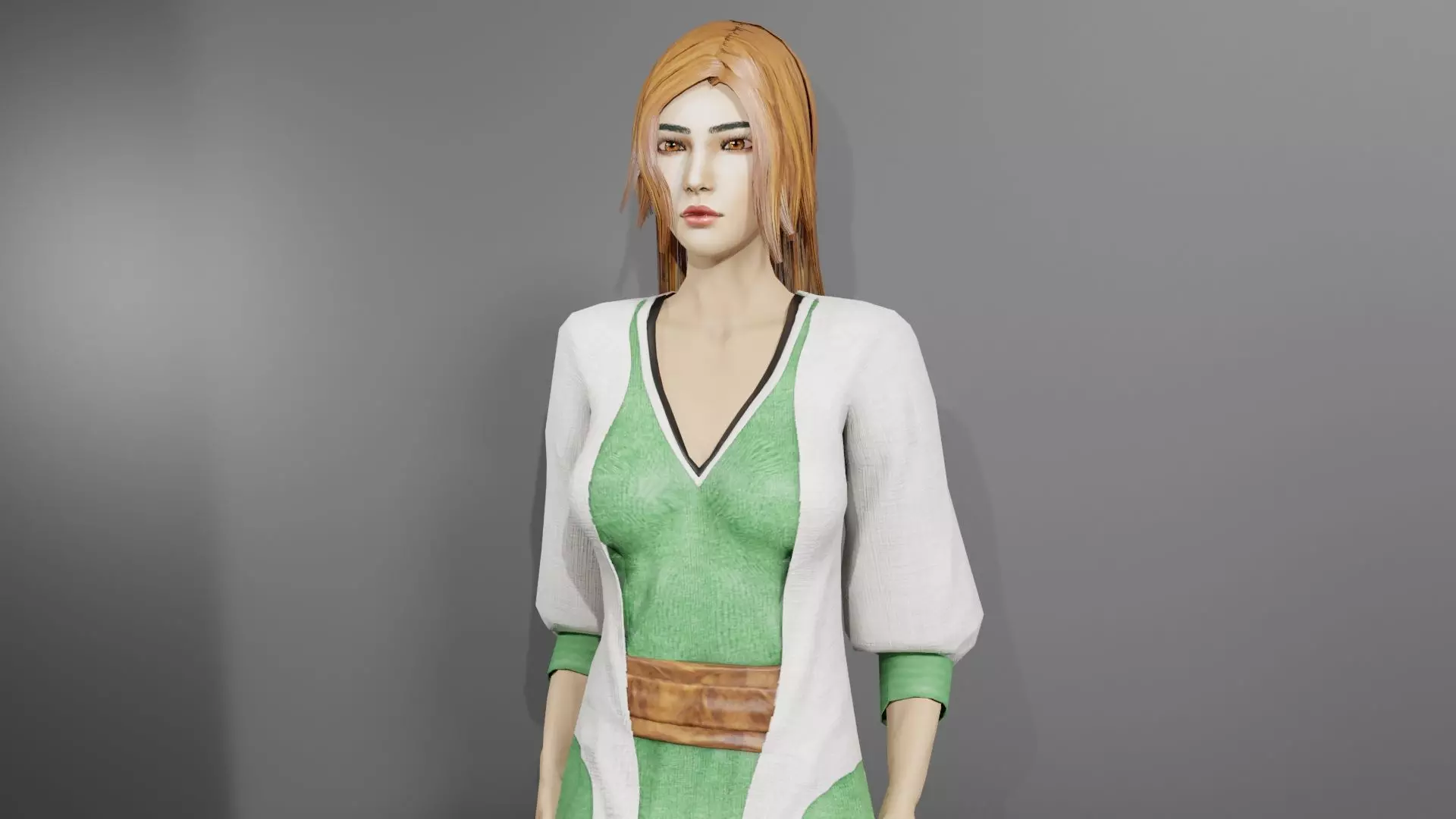  Village Healer - Stylized Low Poly Game Ready NPC  Low-poly 3D model_8