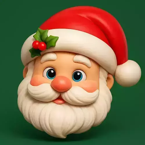 Santa Claus Face 3D print model