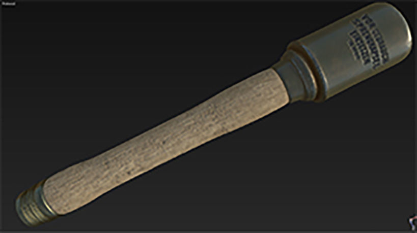 German Handgrenade WW2 Low-poly 3D model_2