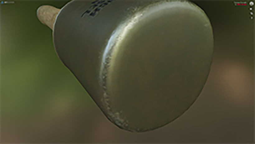 German Handgrenade WW2 Low-poly 3D model_3