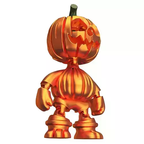 Pumpkin Monster 02 Cute Flexi Articulated