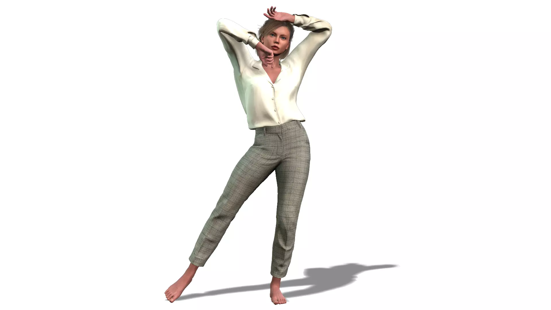 Realistic Woman 3D Model 3D model_0