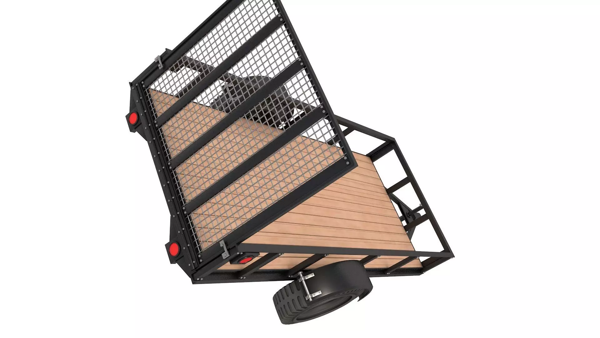 Utility Trailer 3D model_2