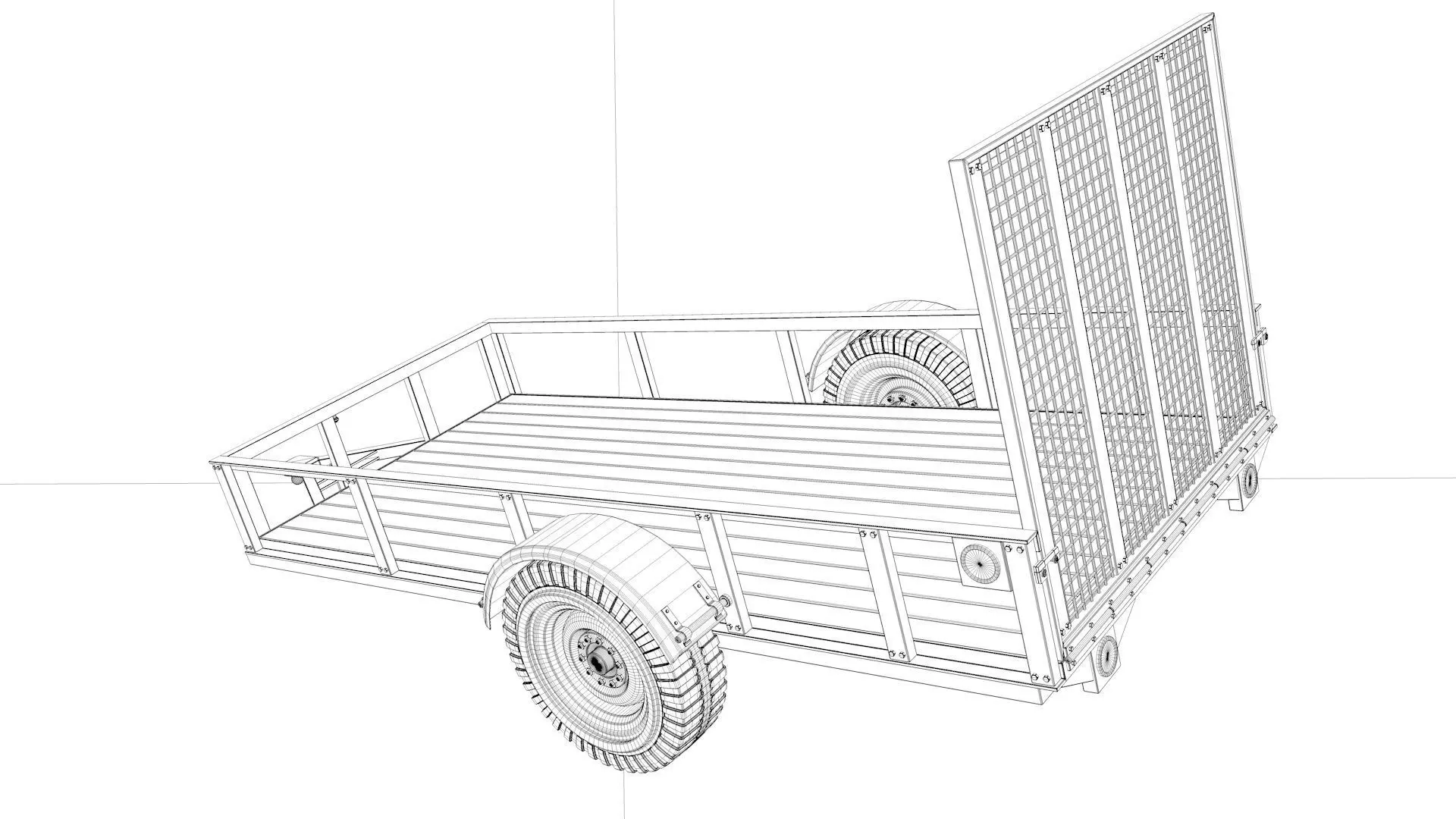 Utility Trailer 3D model_5