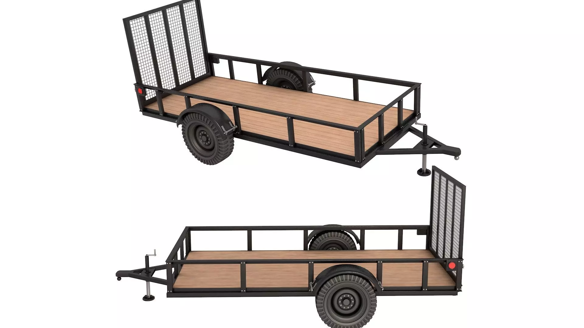 Utility Trailer 3D model_0