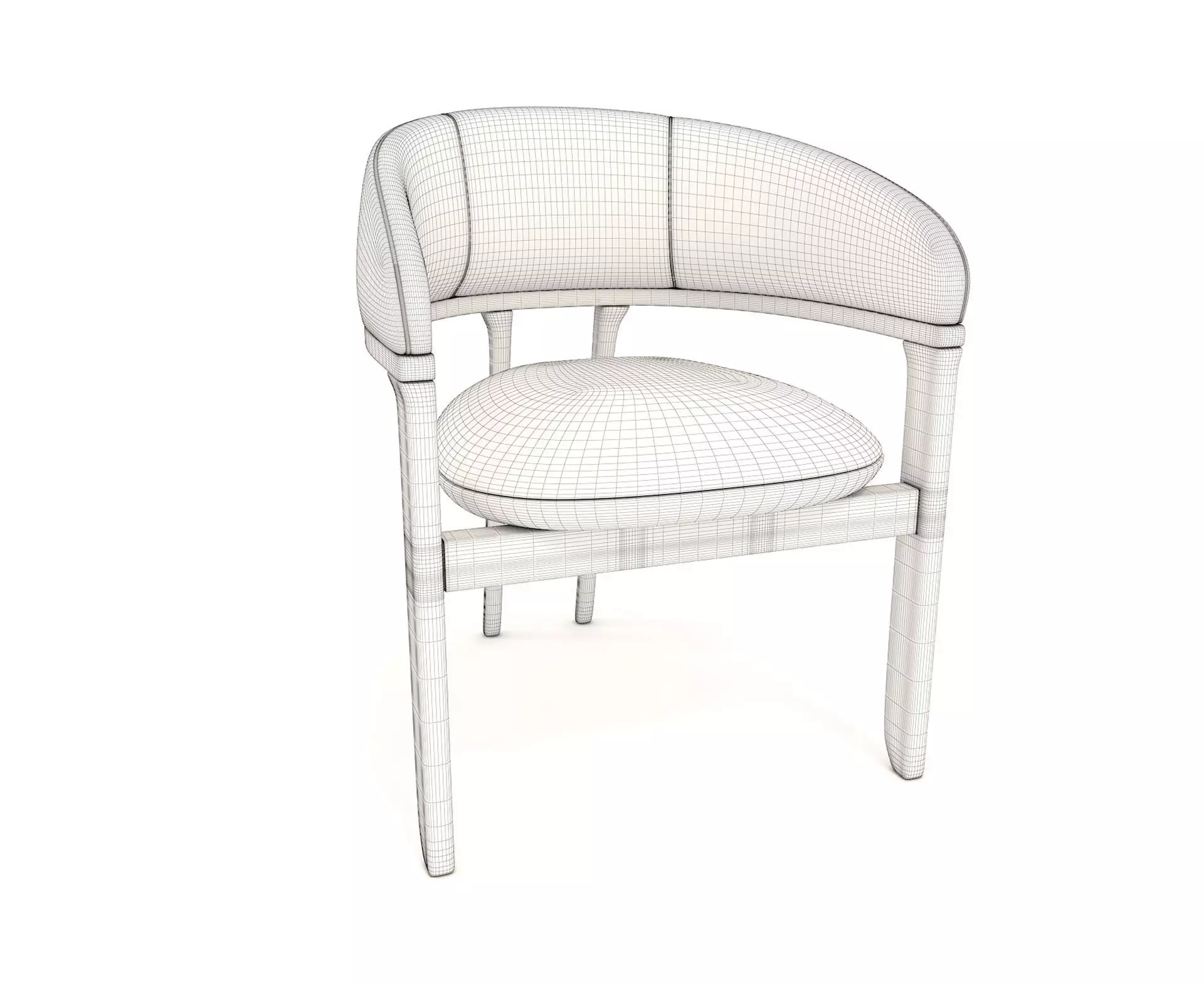 Modern Table and Chair Set 5 3D model_8