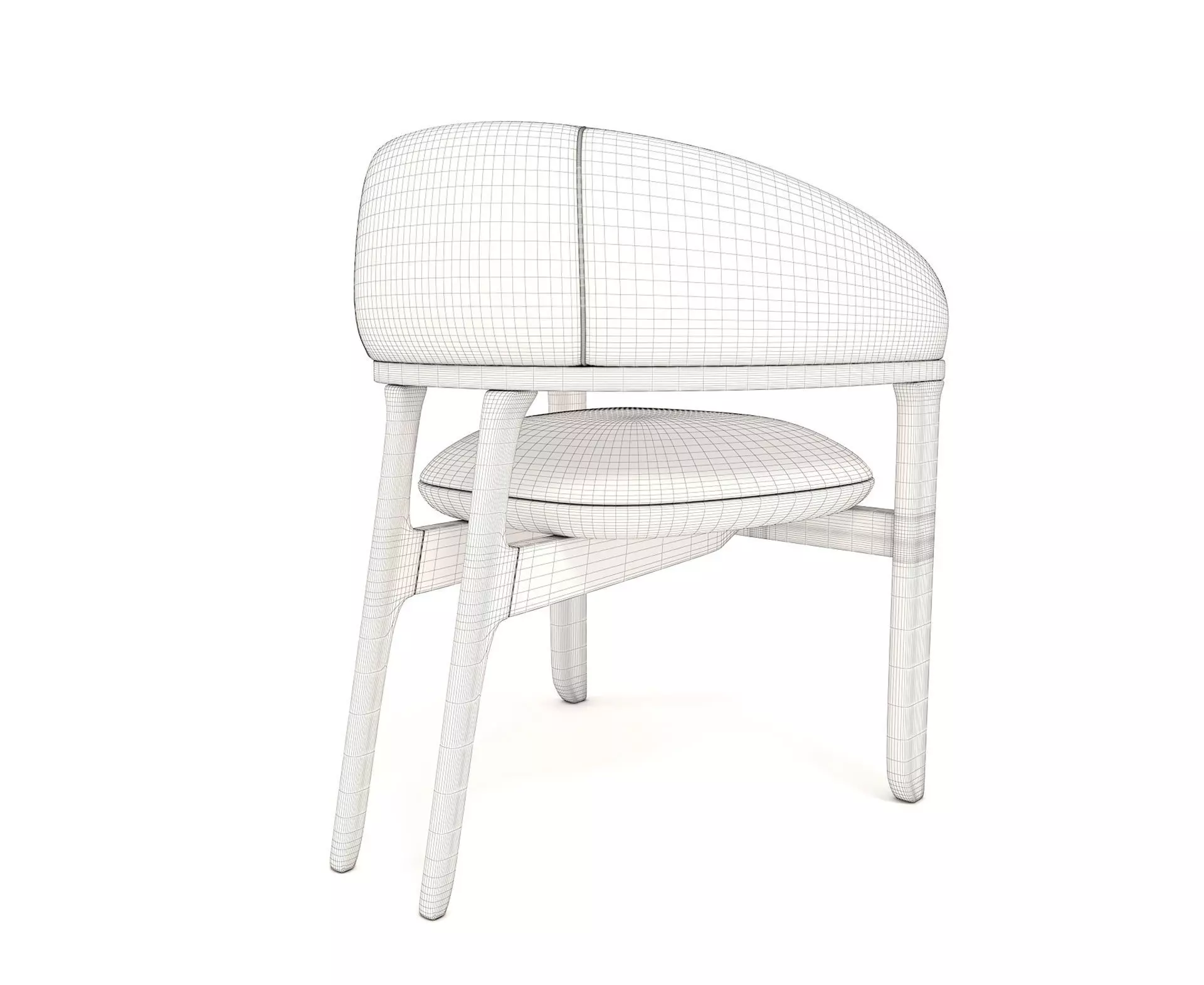 Modern Table and Chair Set 5 3D model_9